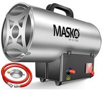 Masko® Radiateur soufflant à gaz Canon à Chaleur Chauffage Radiant de Chantier Générateur d'air Chaud, Argent, 10 KW