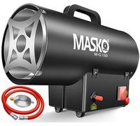 Masko® Radiateur soufflant à gaz Chauffage à gaz Canon à Chaleur Chauffage Radiant au gaz Chauffage de Chantier Chauffage à gaz Chauffage Radiant Générateur d'air Chaud, Noir, 15 KW