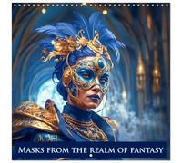 Masks from the realm of fantasy (Wall Calendar 2026 12 × 12 Inch) CALVENDO 12 Month Wall Calendar: Discover the art of mysterious women with masks Masken