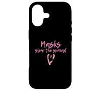 Masks Slow The Spread Cute Pink Heart Face Mask for Girls Coque pour iPhone 17