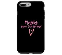 Masks Slow The Spread Cute Pink Heart Face Mask for Girls Coque pour iPhone 7 Plus/8 Plus