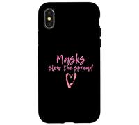 Masks Slow The Spread Cute Pink Heart Face Mask for Girls Coque pour iPhone X/XS