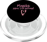 Masks Slow The Spread Cute Pink Heart Face Mask for Girls PopSockets PopGrip pour MagSafe