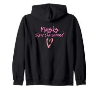 Masks Slow The Spread Cute Pink Heart Face Mask for Girls Sweat à Capuche