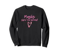 Masks Slow The Spread Cute Pink Heart Face Mask for Girls Sweatshirt