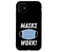 Masks Work Wear a Face Mask & Social Distance & Hygiene Coque pour iPhone 11