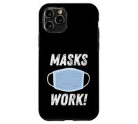 Masks Work Wear a Face Mask & Social Distance & Hygiene Coque pour iPhone 11 Pro