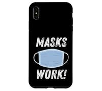Masks Work Wear a Face Mask & Social Distance & Hygiene Coque pour iPhone XS Max