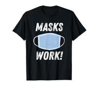 Masks Work Wear a Face Mask & Social Distance & Hygiene T-Shirt