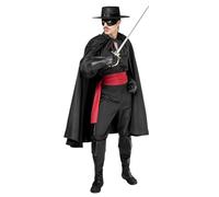 Maskworld Costume de Zorro - Taille M - Costume complet du vengeur noir pour carnaval, Halloween et fête à thème