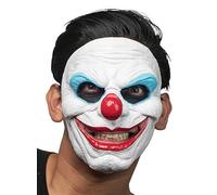 Maskworld Masque de clown d'horreur grimaçant terrifiant en latex - Demi-masque de costume effrayant pour adultes - idéal pour Halloween, carnaval, fête à thème et fête d'horreur