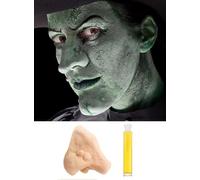 Maskworld Nez de sorcière - Application en latex avec colle pour la peau - Maquillage à effet spécial pour Halloween, carnaval et fête d'horreur
