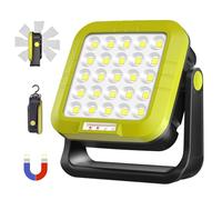 MASMEJOR Projecteur Chantier Rechargeable 30W 1500LM, Projecteur LED Rechargeable 5400mAh avec 7 Modes d'Éclairage, IP44 Étanche pour Camping, Travail, Jardin, Pêche, Urgence