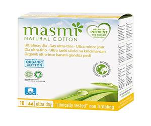 Masmi - Serviettes Hygien. Anatom.100% Coton Jour (10 Unités)
