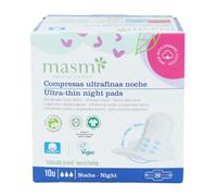 Masmi Serviettes Hygiéniques Nuit Coton Bio 10 unités