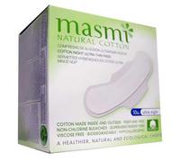 Masmi Serviettes Hygiéniques Nuit Coton Bio 10 unités