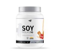 MASmusculo - Isolat de SOJA 90 1Kg - Protéine de Soja Isolée - Faible en Graisses et Sucres - Avec LACTOSE - Augmenter Masse Musculaire - avec Complexe d'Enzymes Digestives - Saveur Speculoos Lovers