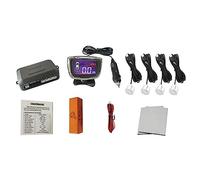 MASO 1 radar de recul sans fil DC 12 V pour voiture, 4 sondes, volume du buzzer 65 dB, distance de détection radar 0,3~2,0 m, étanche, antisismique, blanc