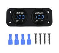 MASO 12V-24V Double LED Voltmètre Affichage numérique, Motorcycle de voiture Batterie double, affichage LED Voltmètre de tension de tension Panneau de surface