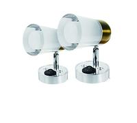 MASO 2 pièces 3W 12V LED Spot liseuse applique murale camping-car caravane Van bateau lampe intérieure RV lampe intérieure abat-jour en verre (chaud)