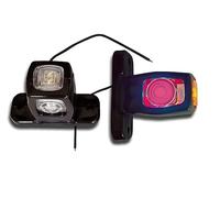 MASO 2 pièces feu de gabarit arrière latéral 4 LED rouge ambre blanc contour lumière pour 12 V / 24 V voiture camion remorque caravane