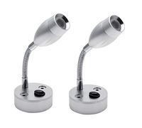 MASO 2x 12 V LED Interrupteur de Lumière de Lecture Spot Camper Van Caravane VAN Bateau Camping-car Lumière Blanc Lumière 2-pack