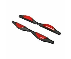 MASO 2X Protecteurs de réflecteurs de Bord de Porte de Voiture, Bandes de Pare-Chocs Bande de Protection de Bord de Porte Anti-Collision Clip de réflecteurs de Bosses, Rouge
