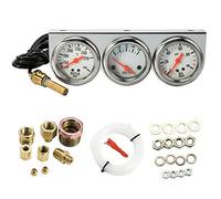 MASO 5,1 cm 52 mm Température d'huile Tension de pression d'huile Triple Gauge Kit 3 en 1 Blanc
