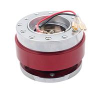 MASO Adaptateur de moyeu de volant universel à dégagement rapide pour volant de voiture (rouge)