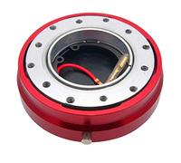 MASO Adaptateur de moyeu Universel à dégagement Rapide pour Volant - 6 Trous - Fin - Haute résistance - pour Modification - Rouge