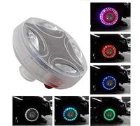 MASO Capuchon de valve de pneu étanche avec lampe LED solaire colorée à 4 modes pour voiture et moto