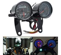 MASO Compteur de vitesse numérique LED double pour moto, compteur de niveau d'huile avec lumière noire