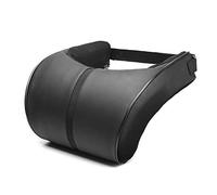 Maso Coussin appuie-tête en cuir PU souple + mousse à mémoire de forme Noir, 1.