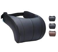 Maso Coussin appuie-tête en cuir PU souple + mousse à mémoire de forme Noir.