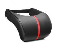 Maso Coussin appuie-tête en cuir PU souple + mousse à mémoire de forme Noir, 3.