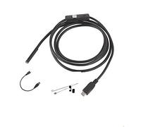 MASO Endoscope USB 5,5 mm 2 en 1 IP67 étanche, caméra d'inspection avec 6 LED et câble Serpent de 5,5 m, Adaptateur USB pour téléphone Android, Tablette - Longueur du câble : 1 m
