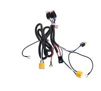 MASO Faisceau de phare LED H4 pour lampe halogène - Groupe lumineux - Relais de câblage - Prise de câblage - Noir - Connecteur de phare H4 - Prise fusible