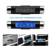 Maso Horloge universelle digitale pour tableau de bord à écran LCD réglable affichage de la température Mode 12/24h et rétroéclairage