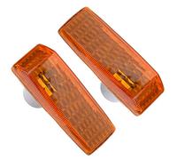 MASO Lot de 2 cache-feux clignotants compatibles avec Me-rced-es-Be-nz 190 W201 W202, Classe S W140, Classe SL R129 W124, Ambre
