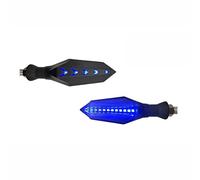 MASO Lot de 2 clignotants LED étanches universels pour moto Honda Yamaha BMW Suzuki Bleu + Bleu