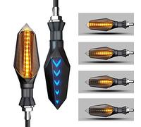 Maso Lot de 2 clignotants LED universels étanches pour moto Jaune + Bleu