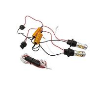 Maso Lot de 2 feux de circulation diurnes LED T20 50 W 7440 2835 DRL bicolore