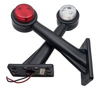 Maso Lot de 2 feux de gabarit de remorque, 2 x 8 LED, 12 V, blanc et rouge, pour remorque, camion, caravane, 20 cm