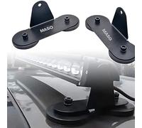 MASO Lot de 2 supports de fixation universels pour barre lumineuse LED de toit - Support magnétique puissant pour lampe de travail - Pour voiture tout-terrain, camion 4 roues motrices, SUV
