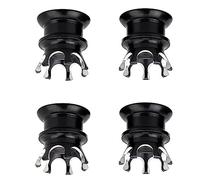 MASO Lot de 4 cache-boulons compatible avec Harley, aluminium CNC noir + chrome