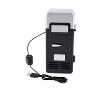 MASO Mini réfrigérateur portable avec LED - 5 V 10 W - Avec lumière LED - Économie d'énergie - Pour chambre à coucher, voiture - Noir