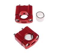 Maso Paire de rehausseurs de guidon de moto universels en alliage d'aluminium durable pour guidon de 22/28 mm Rouge