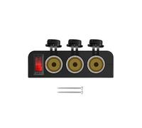 MASO Répartiteur allume-cigare à 3 prises, adaptateur de prise de courant avec interrupteurs marche/arrêt LED pour voiture, camping-car, camion, bateau marin