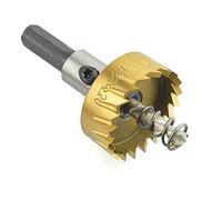 MASO Scie-cloche en acier rapide et revêtement titane, avec kit de forets, 17 mm, pour acier, acier inoxydable, fer, cuivre, laiton, aluminium, fibre de verre, formica