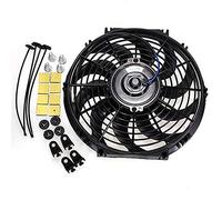 MASO - Ventilateur de refroidissement universel pour radiateur de voiture, 30 cm, 12V 80W, intercooler électrique + kit de montage (noir)